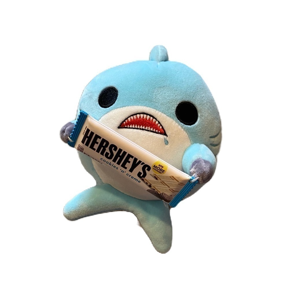 Hershey’s Cookies & Cream Seth Shark Snackles Plush Stuffed Animal 8” Blue